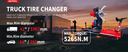 Katool KT-T260 – Truck Tire Changer (42 in, Heavy-Duty)