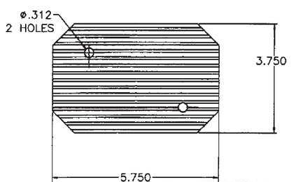 MT-RSR 6501-4 Rubber Arm Pad for Alamo Lift, 5.75" x 3.75" (Pack of 4)