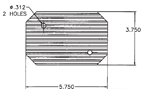 MT-RSR 6501-4 Rubber Arm Pad for Alamo Lift, 5.75" x 3.75" (Pack of 4)