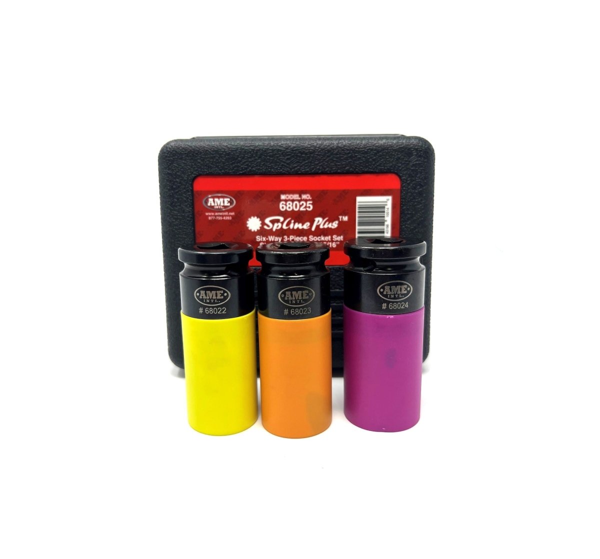 MT-RSR 68025 3-Piece Spline-Plus Socket Set, 1/2" Drive for SUV/LT, Color-Coded, Impact-Rated