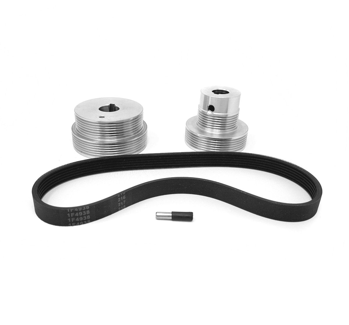 MT-RSR 7175AL Aluminum Pulley Set with Belt, Includes Set Screws and 20" Belt
