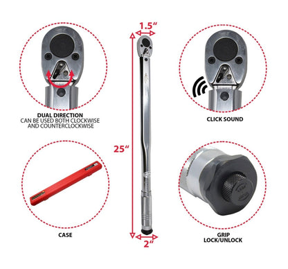 nstruction graphic for K-TOOL K-72102 torque wrench showing correct and incorrect usage icons.
