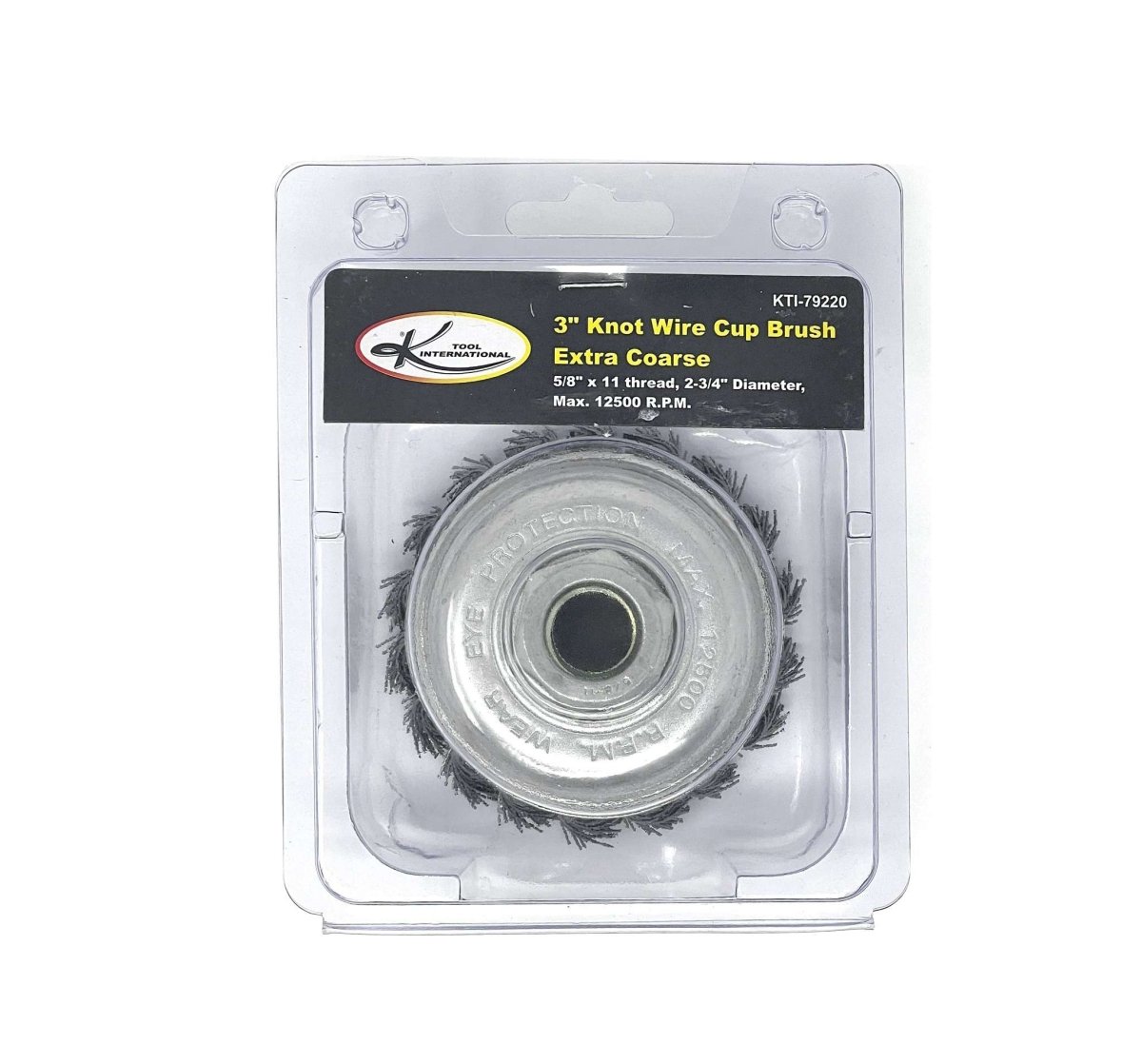 MT-RSR 79220 3" Knot Wire Cup Brush, Extra-Coarse, 12,500 RPM
