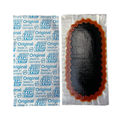 REMA REM-7 Tube Patch, 3" x 1-1/2" Oval, Red Edge (30 bx)