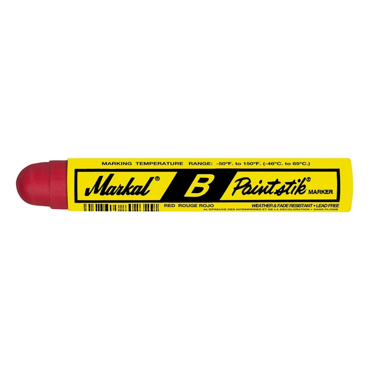REMA REM-80222-BOX Paint Marker Stick, Red, 3/4" Round, Box of 12 (MARKAL)