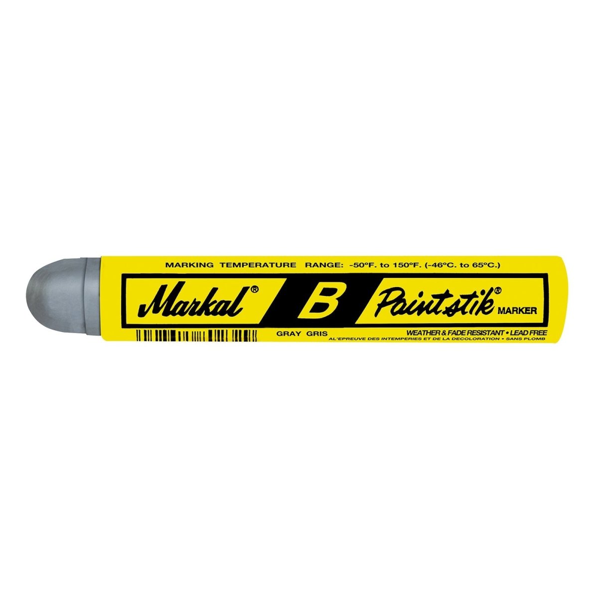 REMA REM-80230-BOX Paint Stick, Grey, 3/4" Round, Box of 12 (MARKAL Compatible)