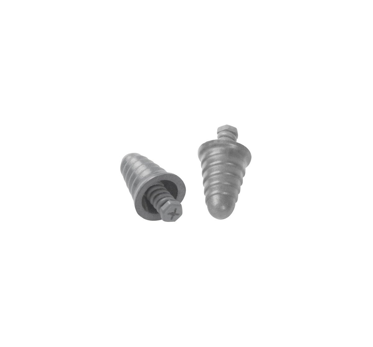 3M Skull Screws threaded foam earplugs, gray spiral design
