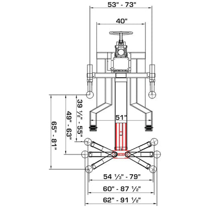 Katool KT-SPL700 7,000lbs Single Post Lift