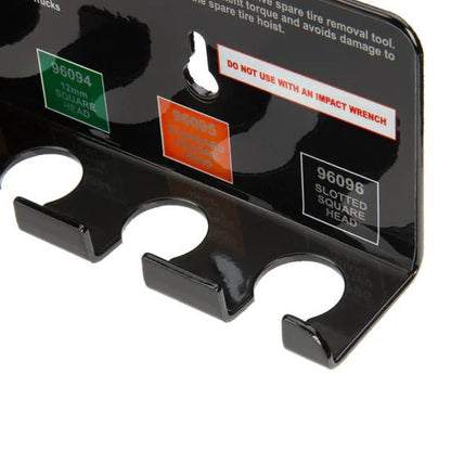 MT-RSR JS-96097 7-Slot Spare Tire Tool Wall Mount, 14-Gauge Steel, Powder-Coated