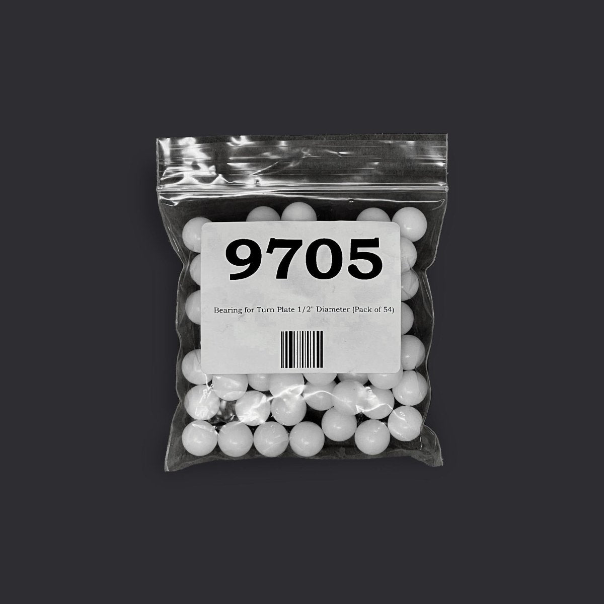 MT-RSR 9705 1/2" Celcon Bearings for Aligner Turnplates, 54-Pack