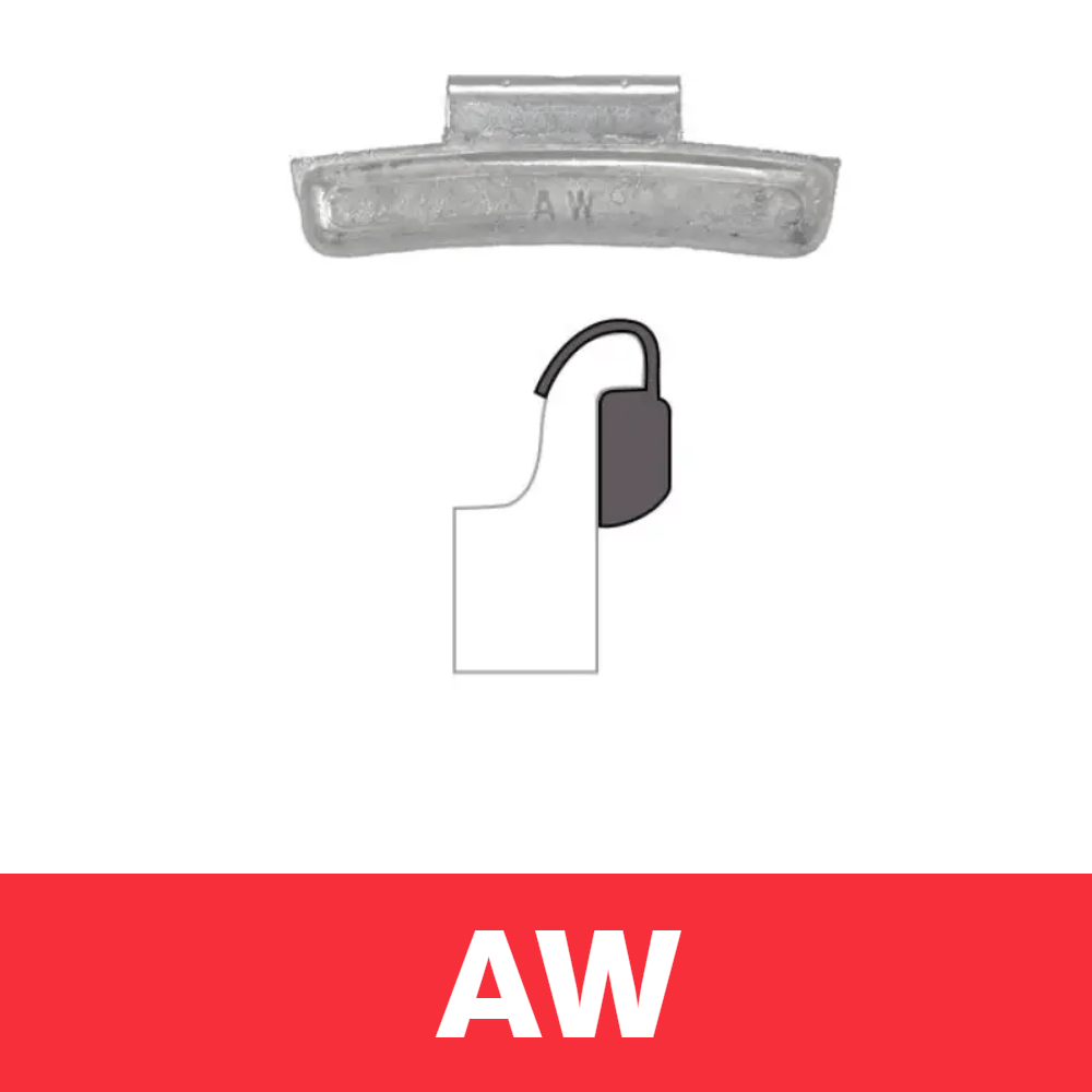 MT-RSR WW-Z-AW-E225 Clip-on WW AW Profile, 2.25 oz, Box of 25, Zinc "Red" Eco