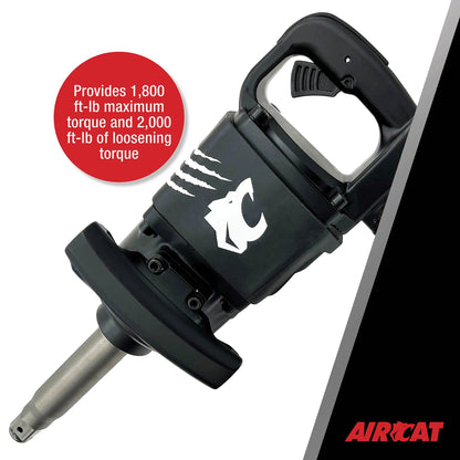 AIRCAT ACA-1992A 1" Impact Wrench, 6" Extended Anvil, 1,800 ft-lb Torque