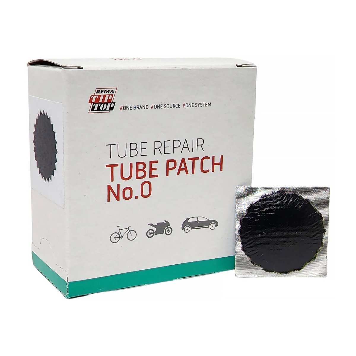 REMA REM-B-0 Tube Patch, 1-1/4" Round, Black Edge (100 bx)
