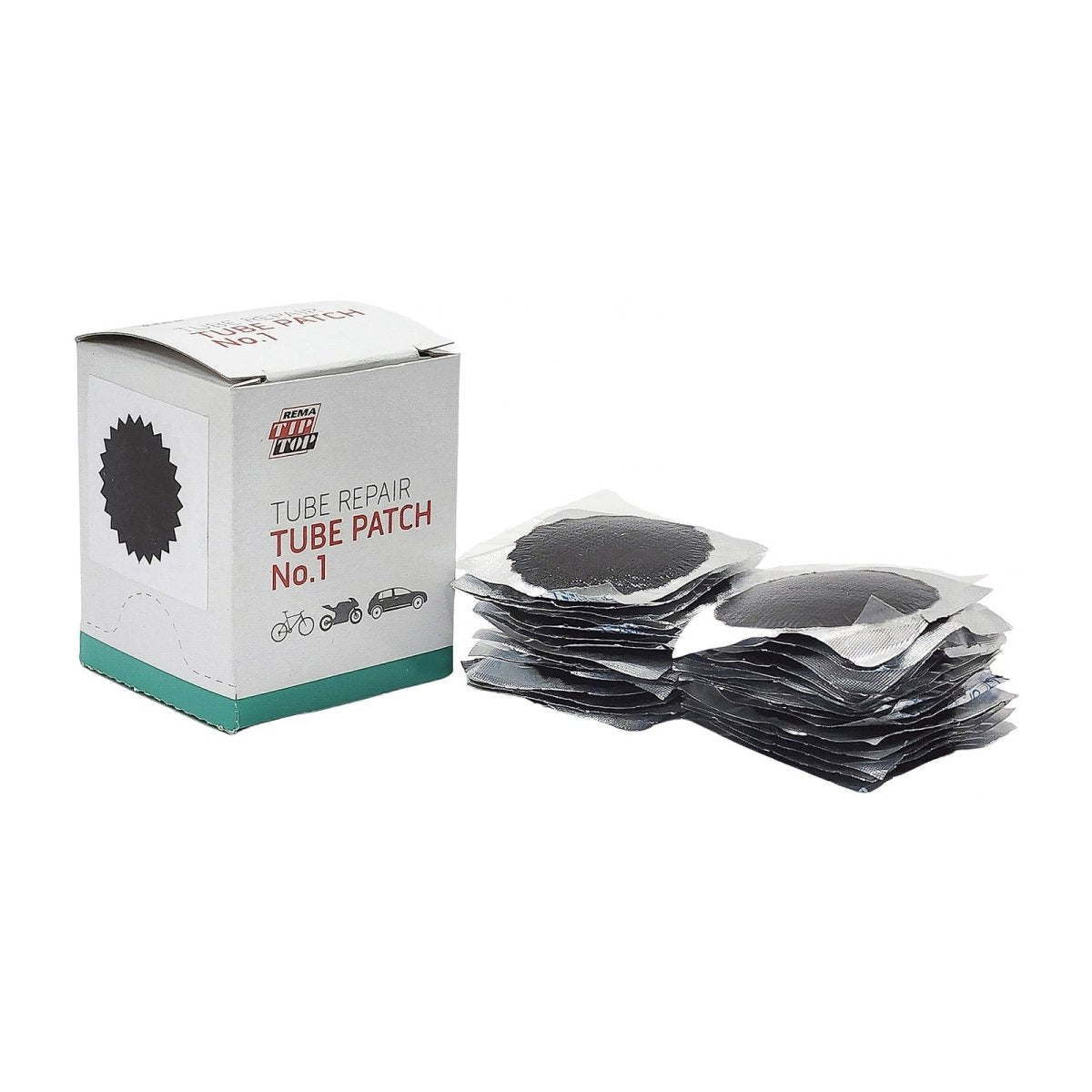 REMA REM-B-1 Tube Patch, 1-1/2" Round, Black Edge (30 bx)