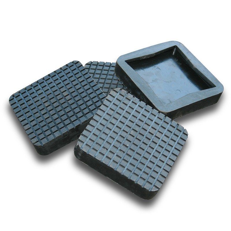 BendPak 5700217 Replacement Polyurethane Lift Pad set of 4 featuring square slip-over design with high-durability polyurethane elastomer construction, engineered for two-post automotive lifts to provide superior frame protection, enhanced grip, and extended service life compared to standard rubber pads in professional automotive repair shop environments