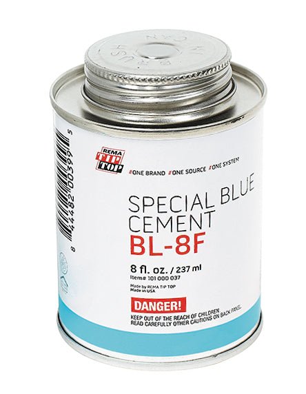 REMA REM-BL-8F-CAN Cement, BL-8F Heavy-Duty Blue Cement, 8 oz Brush Top Can (Flammable)