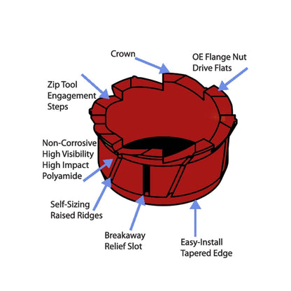 COUNTERACT CA-WCSC 100-Piece Wheel Centering Sleeve Bucket, 22mm for Hub-Piloted Wheels
