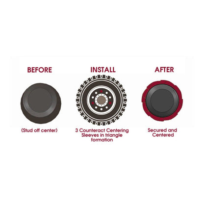 COUNTERACT CA-WCSC 100-Piece Wheel Centering Sleeve Bucket, 22mm for Hub-Piloted Wheels