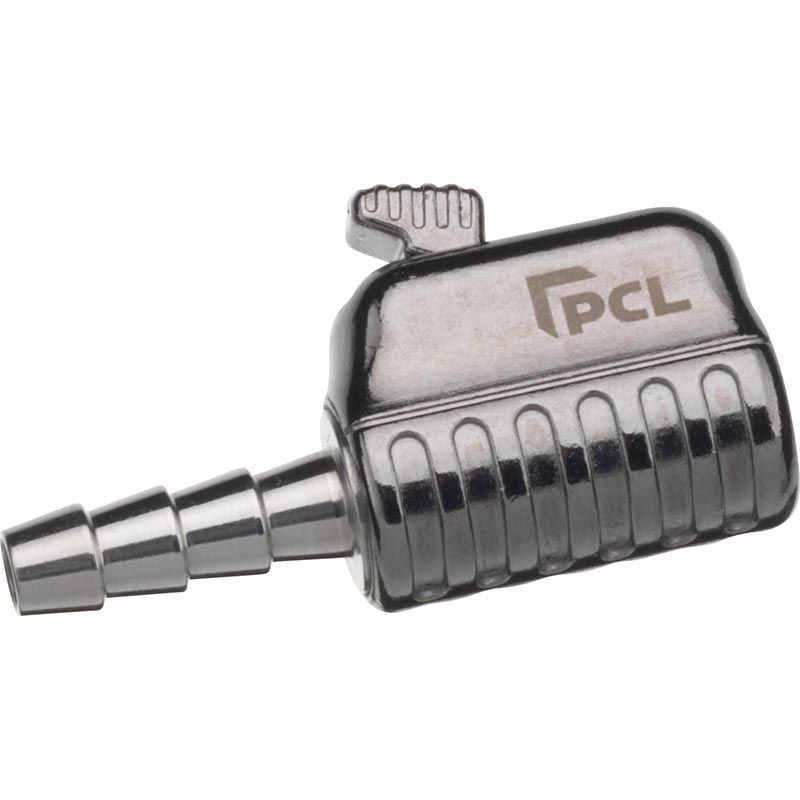 PCL PCL-CH2H01 Straight Clip-On Chuck, 1/4" Hose Barb Inlet, Open End, 200 PSI