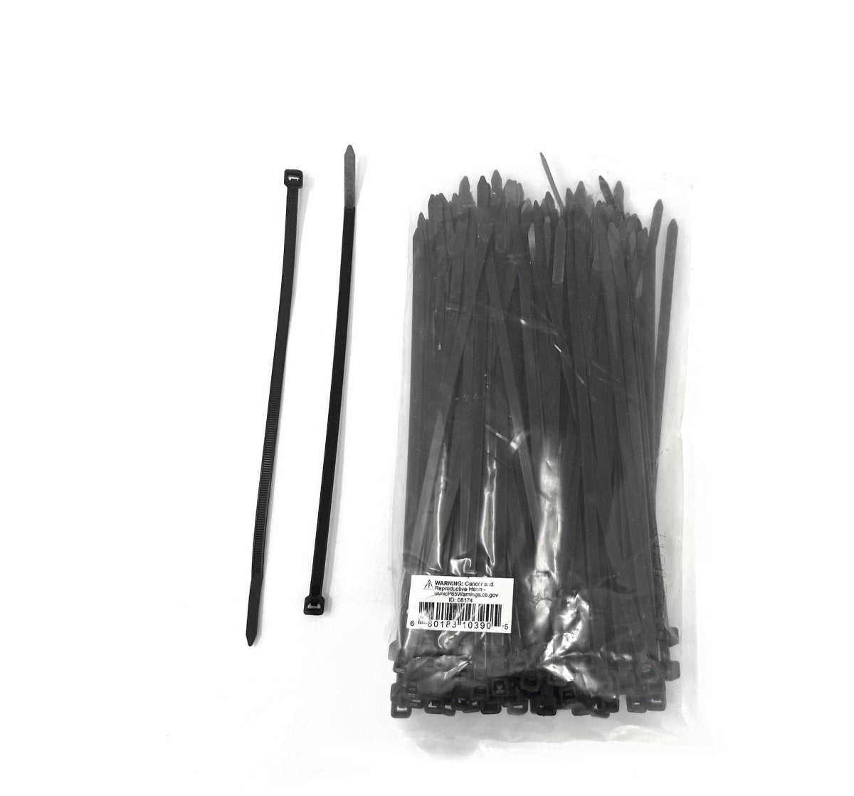 MT-RSR CTBL8 Black Cable Tie, 8", 50 lb Capacity, UV-Resistant