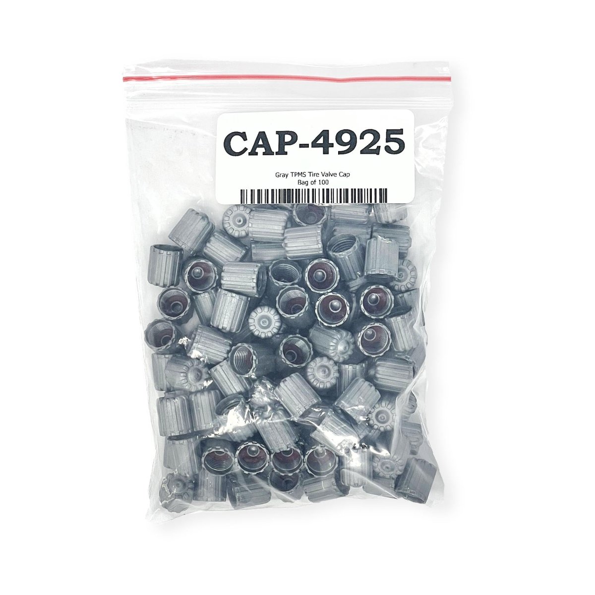 MT-RSR CAP-4925 Gray TPMS Tire Valve Cap, 100/Box