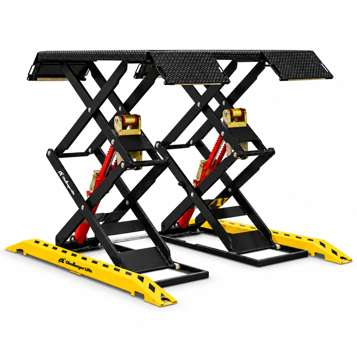 Challenger DX77 Series 7,700 lb Double Scissor Lift - Surface or Flush Mount