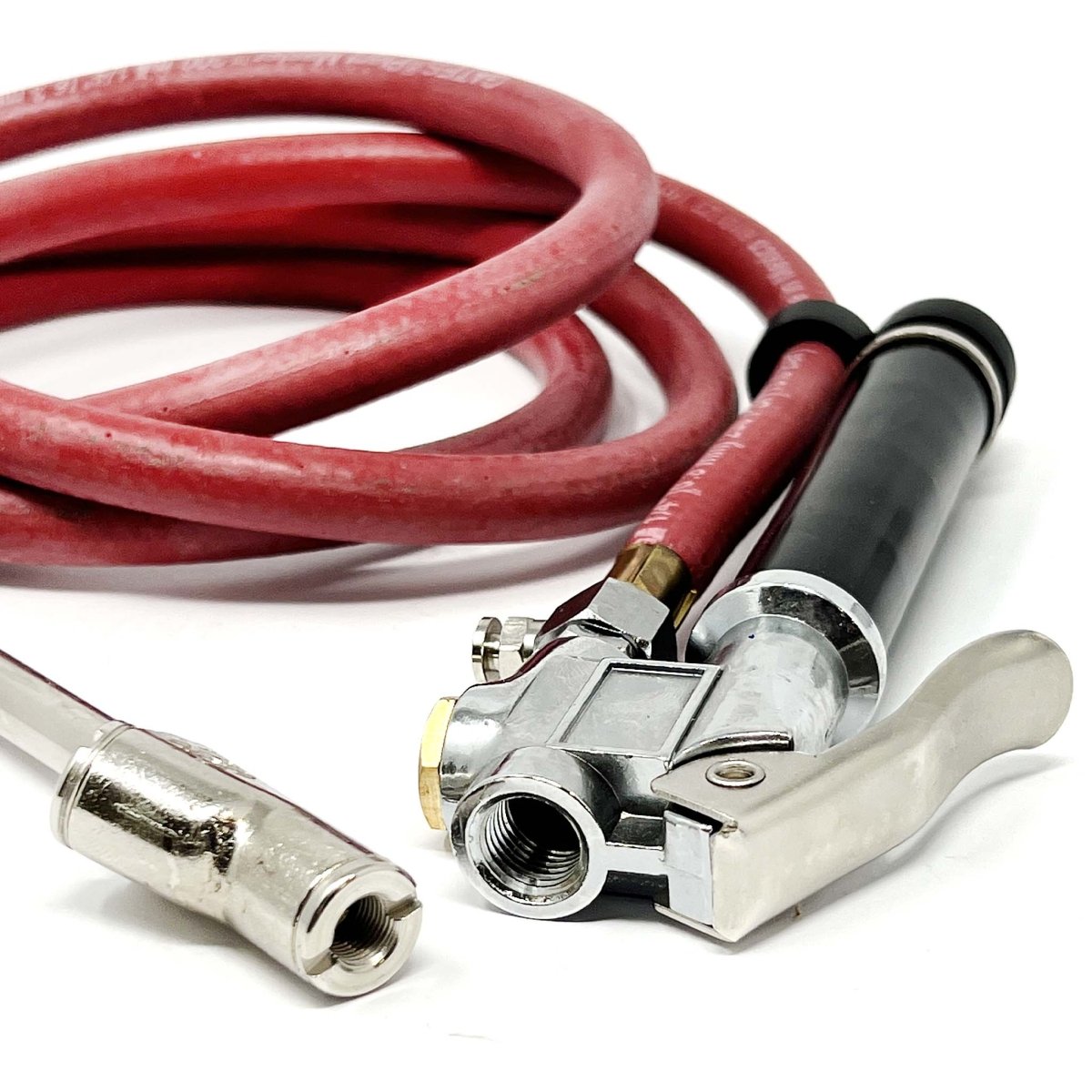 DILL 7266999 Manual Inflator Gauge, Dual Chuck, 6' Hose, 10-150 PSI