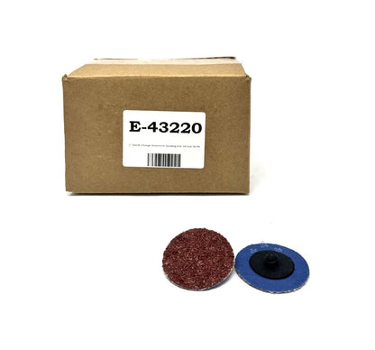 MT-RSR E-43220 2" Quick Change Aluminum Sanding Disc, 24 Grit, 50-Pack