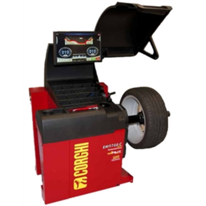 CORGHI | EM9780C | PLUS Automatic Wheel Balancer with Touchscreen Monitor & Contactless Measuring System