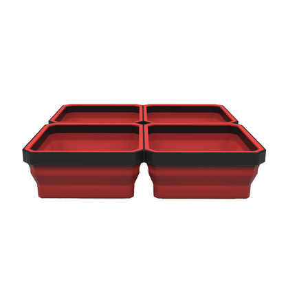 EZ-RED EZR-MT Expandable Magnetic Parts Tray, Red, 4.25" Wide