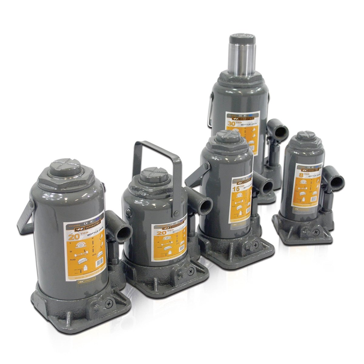 GAITHER GAI-412000 20 Ton Bottle Jack, Chrome Ram & Pump Piston