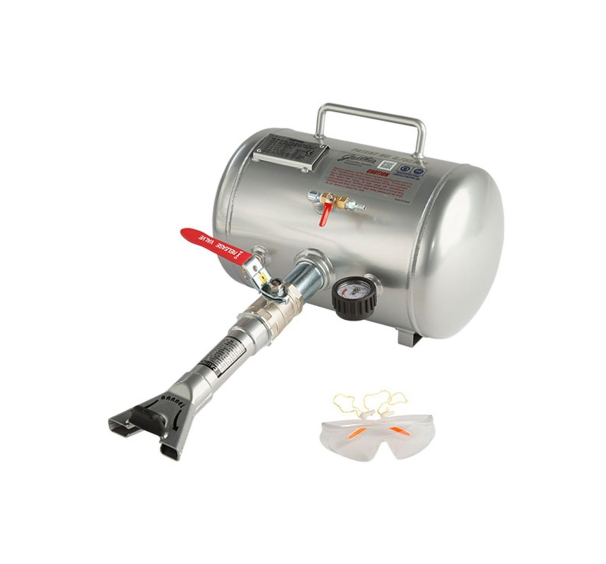 Gaither GAI-BB5M 5 gallon bead booster tank with wand and handle on white background