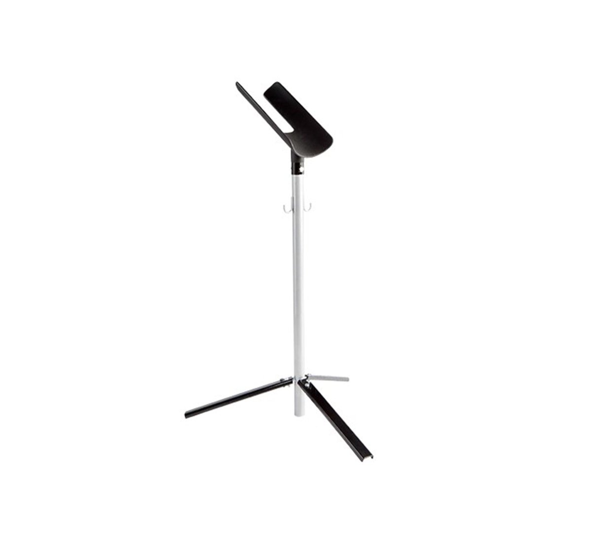 GAITHER GAI-BBH Bead Bazooka stand with silver post, tripod base and black cradle on white background
