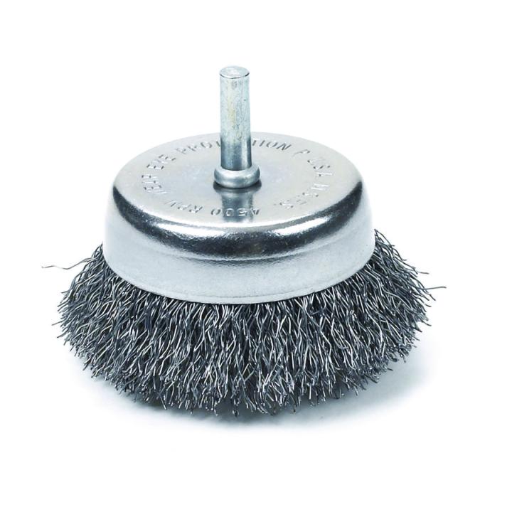 MT-RSR 32-31325 Wire Cup Brush, 2-1/2" Diameter, 1/4" Shank, 0.014" Wire