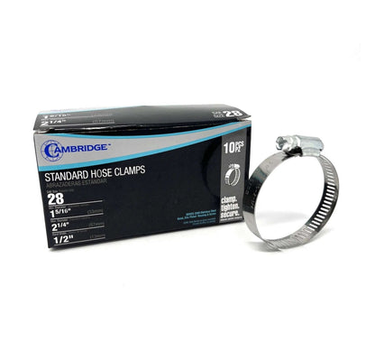MT-RSR HC2-28E Standard Hose Clamp #28, 1-5/16" to 2-1/4", Box of 10
