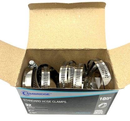 MT-RSR HC2-32E Standard Hose Clamp, 1-9/16 to 2-1/2 Inch, Box of 10