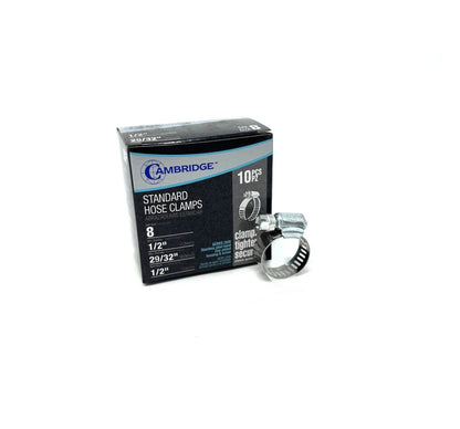 MT-RSR HC2-8E Standard Hose Clamp, 1/2 to 29/32 inch, Box of 10