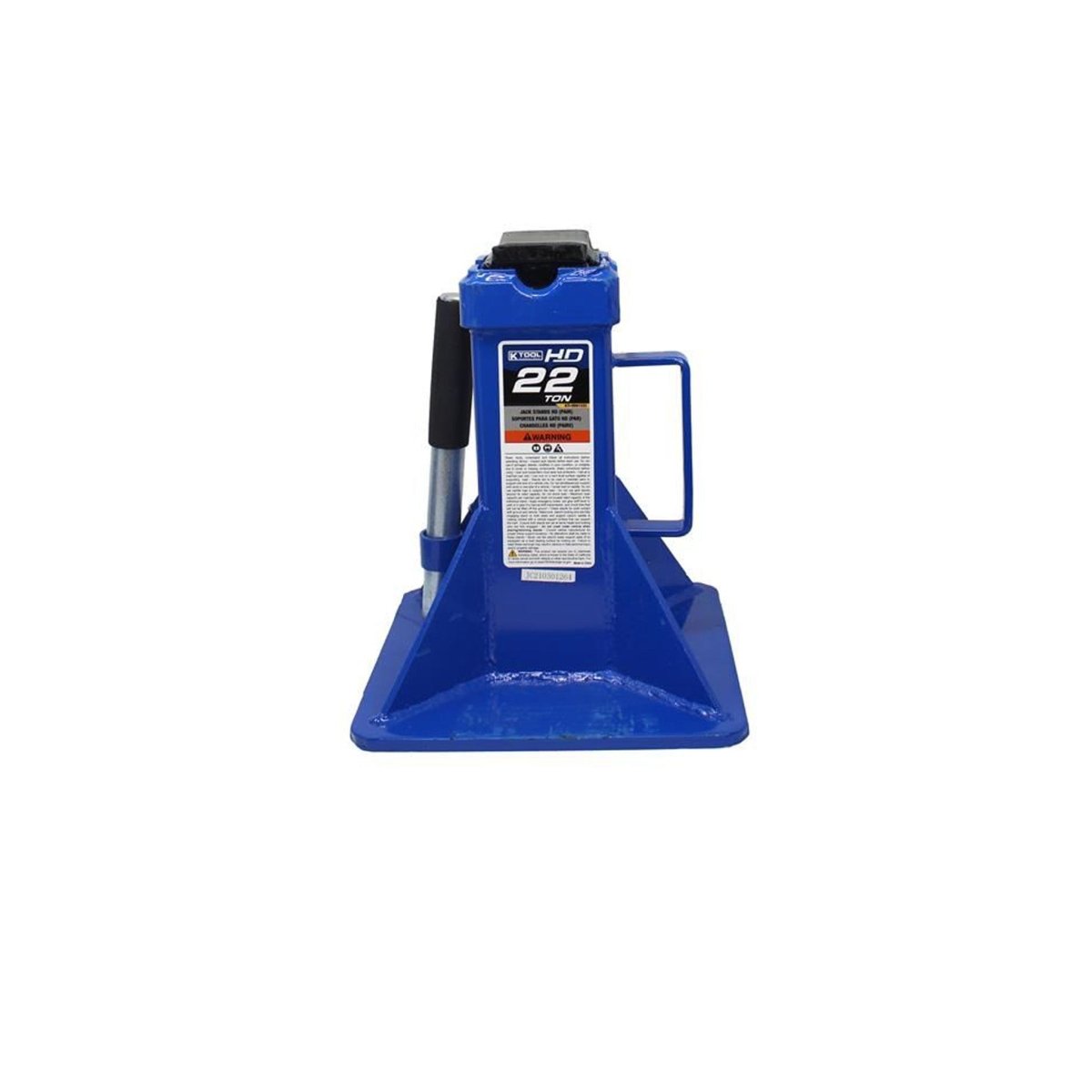 K-TOOL K-61222 22-Ton Heavy-Duty Pin-Style Jack Stands, 11.825" - 19.75" Range, Steel Construction