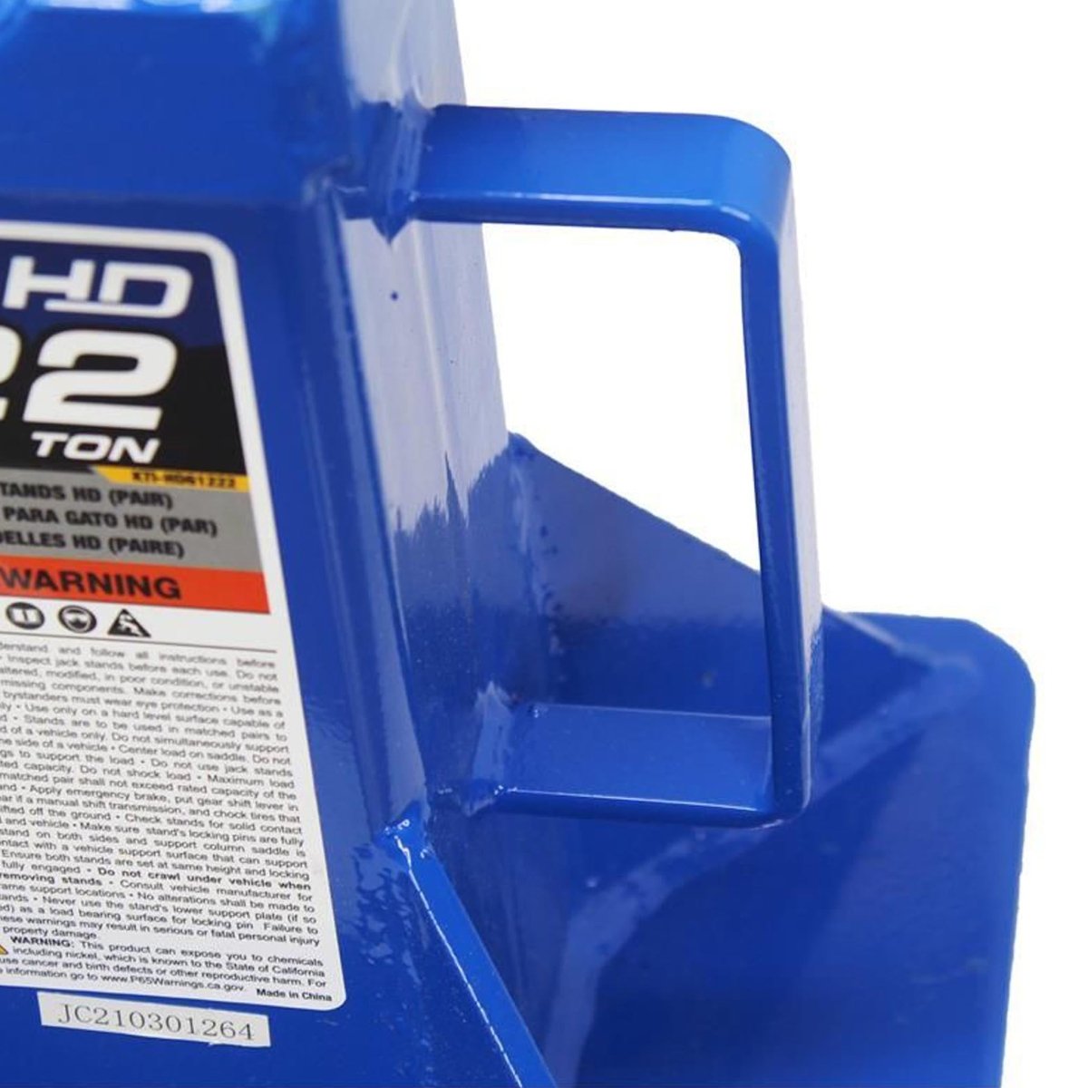 K-TOOL K-61222 22-Ton Heavy-Duty Pin-Style Jack Stands, 11.825" - 19.75" Range, Steel Construction