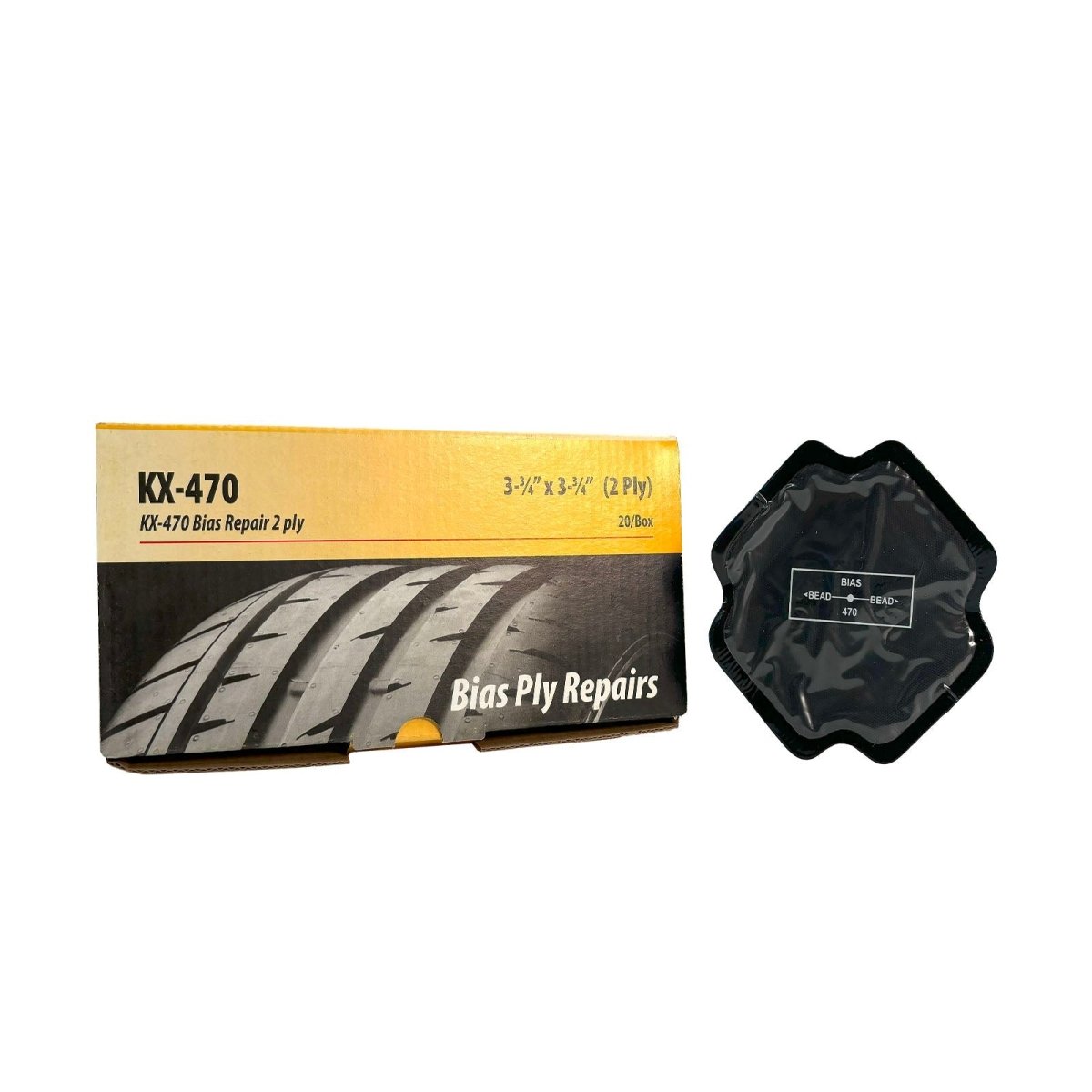 KEX KEX-470 Bias Ply Tire Repair Unit, 3-3/4", 2-Ply (Box of 20)