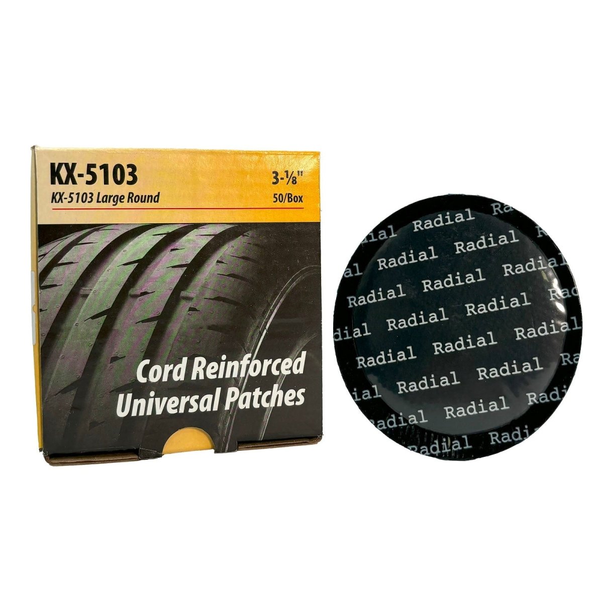 KEX KEX-5103 Radial Repair Unit, 3-1/8" Round, 1-Ply (50/Box)