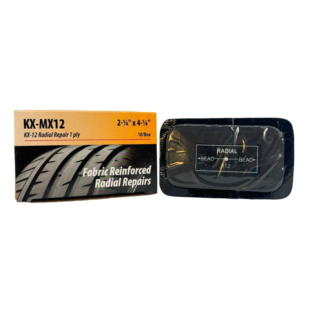 KEX KEX-MX12 Radial Repair Unit, 3" x 4", 1-Ply (Box of 10)