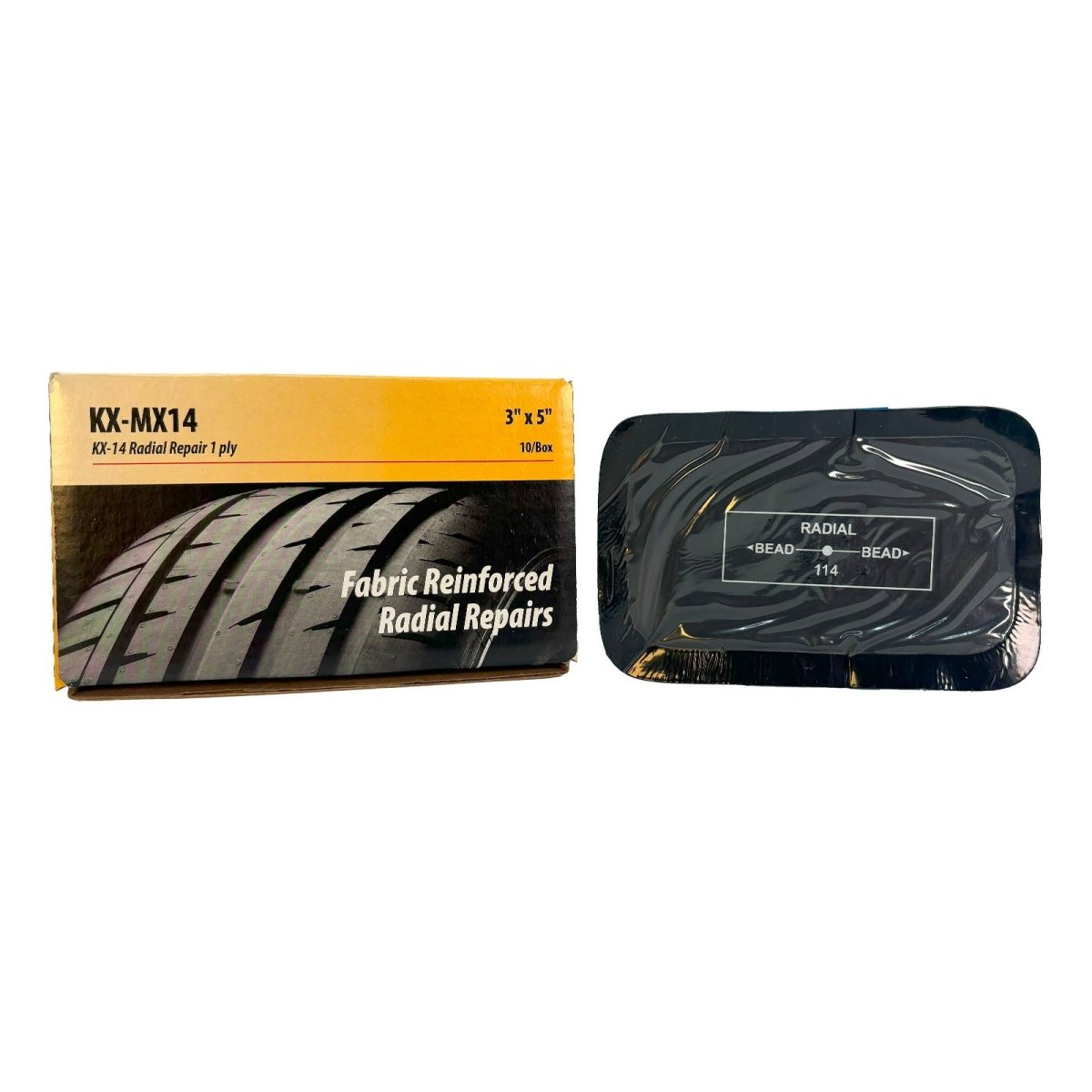 KEX KEX-MX14 Radial Repair Unit, 3" x 4-3/4", 1-Ply (Box of 10)
