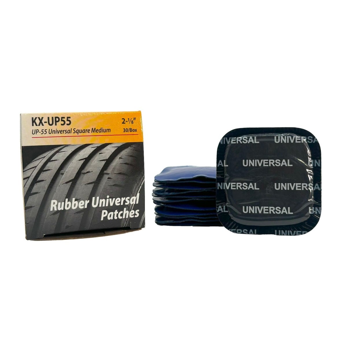 KEX KEX-UP-55 Universal Tire Patch, 2-1/8" Square (Box of 30)