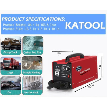 Katool KT-90E PRO control panel features and dent pulling application