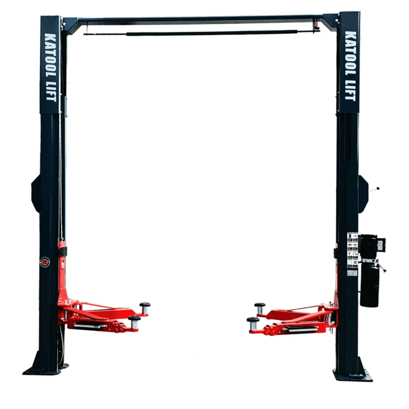 Katool AS110D 11000 lb asymmetric clearfloor two post lift