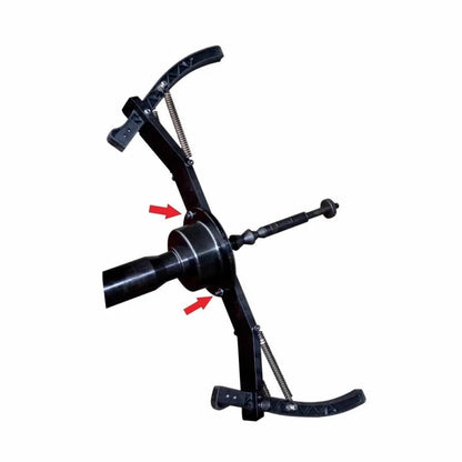 Spring-loaded motorcycle wheel mounting arm for balancer shaft