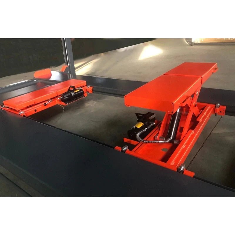 Scissor lift mechanism and telescoping arms of KT-RJ50 rolling jack
