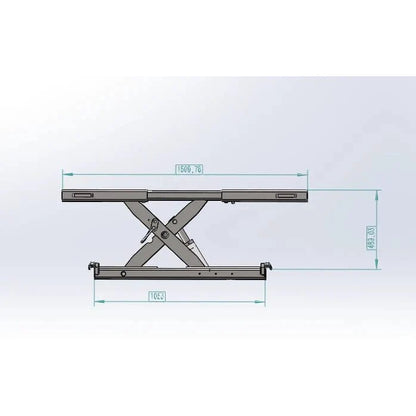 Adjustable width dimensions for fitting different 4-post lifts