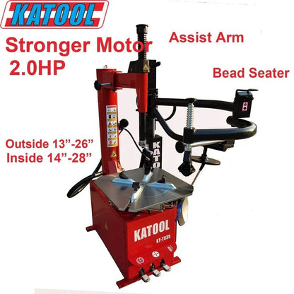 Katool KT-T835 – Tire Changer (Wheel Clamp, Assist Arms)